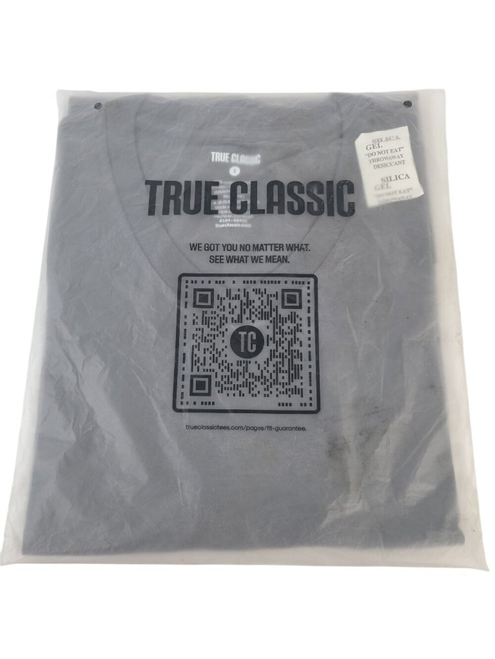 NEW True Classic Men's V-Neck T-Shirt Sz Small Charcoal Gray Cotton Blend